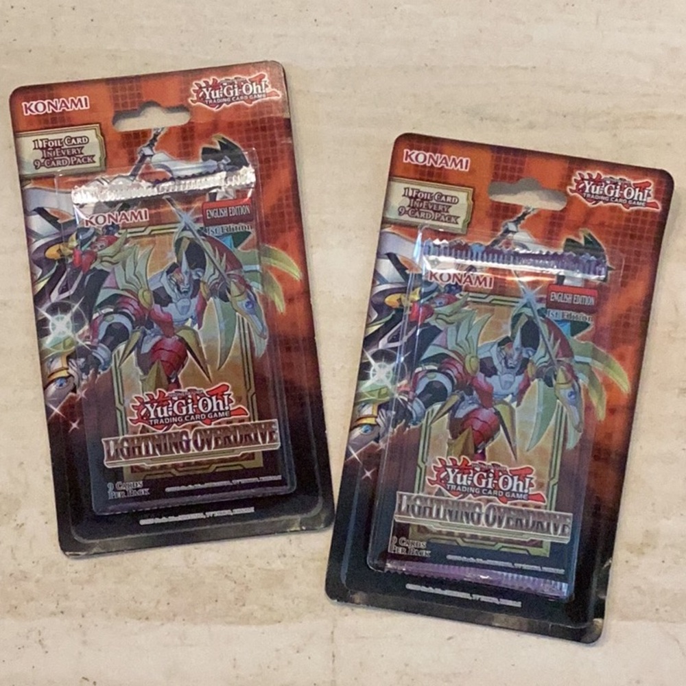 Yu-Gi-Oh! Lightning Overdrive 1st Edition Blister Pack Cards YuGiOh Lot Of 2 New